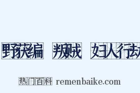 野获编·叛贼·妇人行劫是什么意思的图片